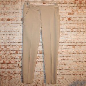Zara Basic Khaki Slim Fit Trouser Ankle Pant XS
